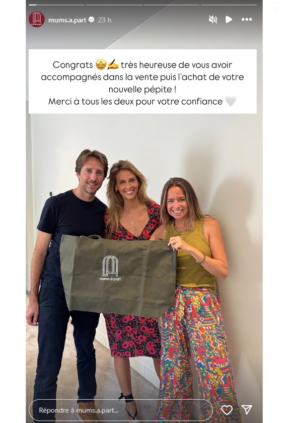 C'est via "Mums à part" qu'ils ont réalisé les deux transactions.

Ophélie Meunier et son mari Mathieu Vergne déménagent !