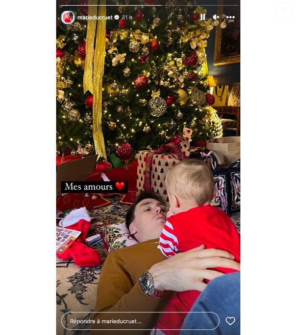 Louis Ducruet et sa fille Victoire pour Noël