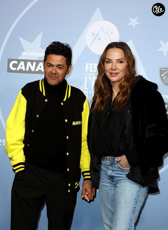 Jamel Debbouze et sa femme Mélissa Theuriau - Tapis rouge lors du 29ème Festival International du Film de Comédie de l'Alpe d'Huez le 21 Janvier 2026. © Dominique Jacovides/Bestimage