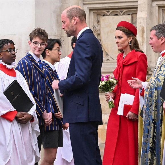 Le prince William, prince de Galles, et Catherine (Kate) Middleton, princesse de Galles - La famille royale britannique célèbre le 76ème Commonwealth Day à l'abbaye de Westminster à Londres, le 10 mars 2025.