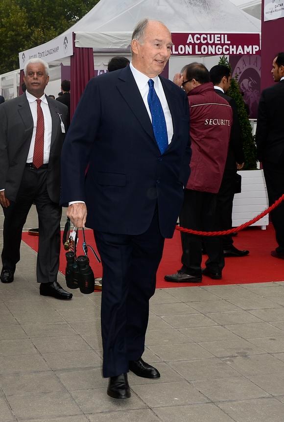 Karim Aga Khan IV (le prince Sayyid Karim Al-Husayni) - Qatar Prix de l'Arc de Triomphe à l'Hippodrome de Longchamp à Paris, le 5 octobre 2014.