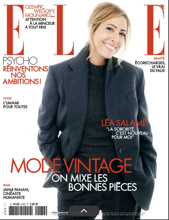 Léa Salamé en couverture du magazine ELLE du 25 septembre 2025. Photo : ELLE