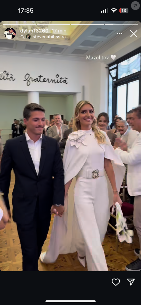 Dylan Deschamps semble encore être sur son petit nuage après avoir dit "oui" à Mathilde Cappelaere à Nice, samedi 30 août 2025, devant le maire de la ville, Christian Estrosi.

Story Instagram de Dylan Deschamps sur son mariage civile à Nice