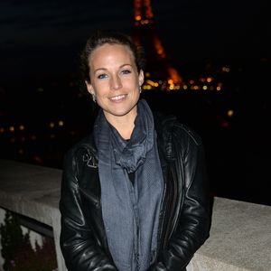 Exclusif - Aurélie Vaneck pose lors de la 24ème édition du Rallye Aïcha des Gazelles à l'UNESCO à Paris, le 4 février 2014. VEEREN / BESTIMAGE