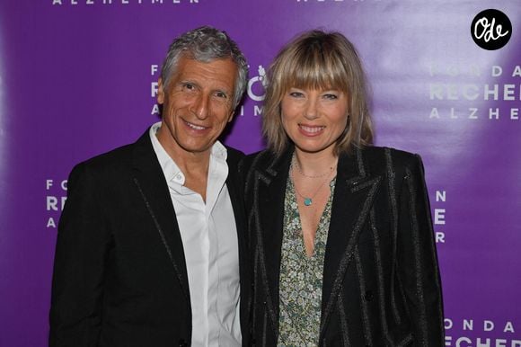 Nagui et Mélanie Page se produisent lors du Gala de la Fondation Recherche Alzheimer « 2 générations chantent pour la 3ème » à l'Olympia à Paris, en France, le 17 mars 2025. Photo de Christophe Meng / ABACAPRESS.COM
