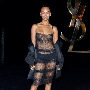 Zoe Saldaña - Photocall du défilé Saint Laurent Collection Femme Prêt-à-Porter Printemps/Eté 2027 lors de la Fashion Week de Paris (PFW) à la Fontaine du Trocadéro, à Paris, France, le 29 septembre 2026. © Olivier Borde/Bestimage