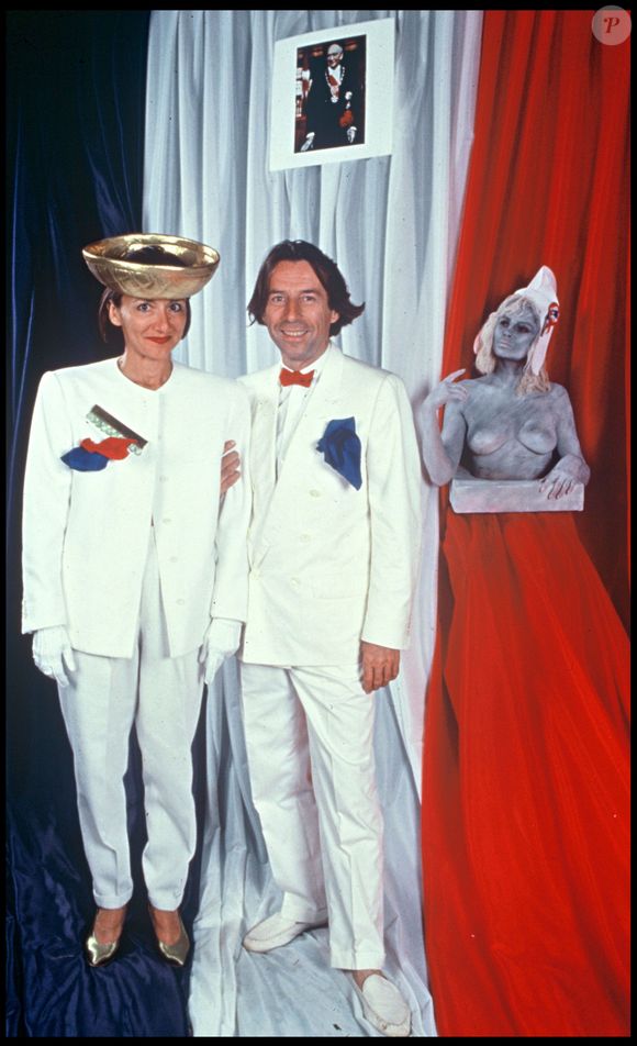 Archives – Lionel Poilâne et sa femme lors du remariage d’Eddie Barclay, en 1989. DANIEL ANGELI / BESTIMAGE