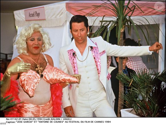 José Garcia et Antoine de Caunes au Festival de Cannes en 1994. JOKER / BESTIMAGE
