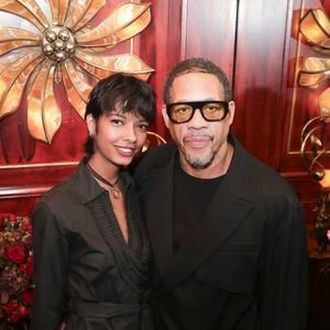 JoeyStarr (Joey Starr) et sa compagne Pauline Latchoumanin lors de la soirée Omar Harfouch "Dîner chez Maxim's" à Paris le 9 octobre 2024. © Perusseau / Tribeca / Bestimage