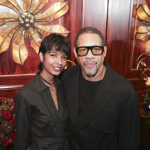 JoeyStarr (Joey Starr) et sa compagne Pauline Latchoumanin lors de la soirée Omar Harfouch "Dîner chez Maxim's" à Paris le 9 octobre 2024. © Perusseau / Tribeca / Bestimage