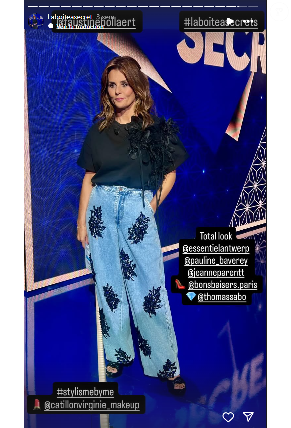 Et pour l'occasion, elle s'affiche une fois de plus ultra stylée.

Faustine Bollaert s'affiche on ne peut plus stylée en look original aux tons classiques dans "La Boîte à secrets", sur France 3 le 3 octobre 2025.