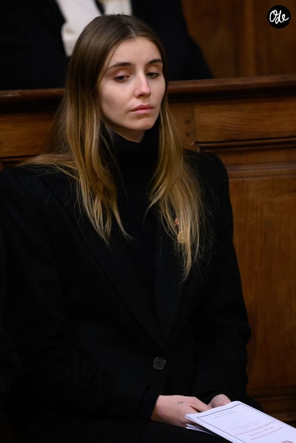 Vittoria di Savoia (Vittoria de Savoie, princesse de Carignan et marquise d'Ivrée) lors de la messe votive du Prince Vittorio Emanuele à la Basilique de Superga le 1er février 2025 à Turin, Italie.  Max Montingelli/SGP/Bestimage
