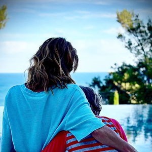 Ingrid Chauvin et son fils Tom, né de ses amours passées avec Thierry Peythieu.