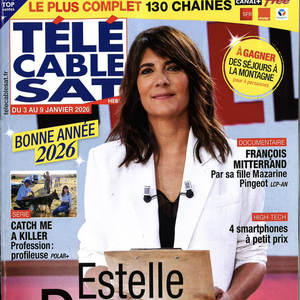 Estelle Denis fait la couverture de Télé Câble Sat le 29 décembre.