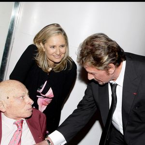 Serge Ravenel, compagnon de la libération, Johnny Hallyday - soirée pour la remise des insignes d'officier dans l'ordre de la légion d'honneur (archive)
©DOMINIQUE JACOVIDES / BESTIMAGE