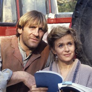 Gérard Depardieu et sa femme Elisabeth sur le tournage du film "Jean de Florette" © Alain Canu via Bestimage