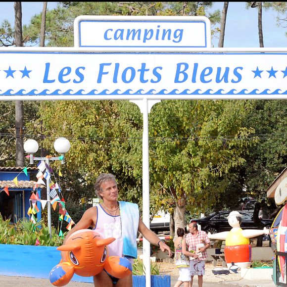 Franck Dubosc sur le tournage de "Camping 2" à Arcachon. © DANIEL ANGELI - ALAIN GUIZARD / BESTIMAGE
