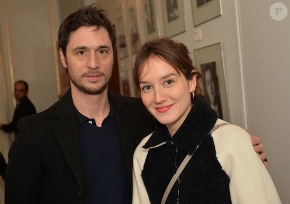 Exclusif - Jérémie Elkaïm et sa compagne Anaïs Demoustier - UniFrance décerne le "French Cinema Award" à Isabelle Huppert au ministère de la culture à Paris, France, le 16 janvier 2017. © Veeren/Bestimage