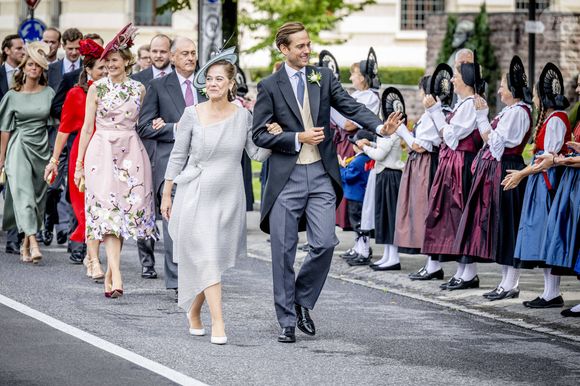 Sofia Maduro Vollmer, Leopoldo Maduro Vollmer, Le mariage de la princesse Marie Caroline de Liechtenstein à la cathédrale Saint-Florin de Vaduz, au Liechtenstein, le 30 août 2025. Dana Press / Bestimage