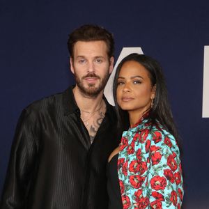Matt Pokora et sa femme Christina Milian au photocall lors de la première du film "Ambulance" à Los Angeles. Photo par Bestimage