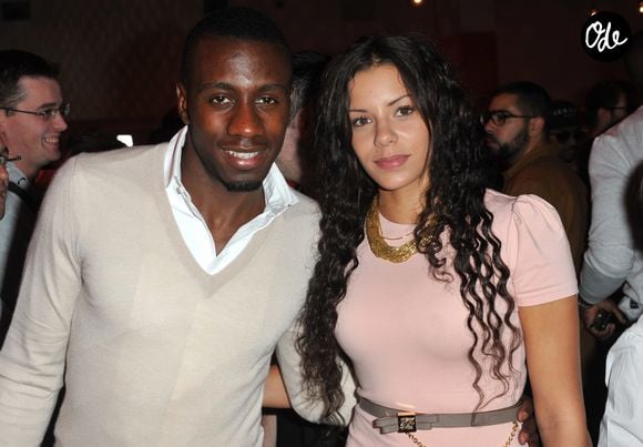 Blaise Matuidi (PSG) et sa compgane Isabelle - Soirée pour la sortie du jeu "Fifa 14" à la Gaité Lyrique à Paris. Le 23 septembre 2013.