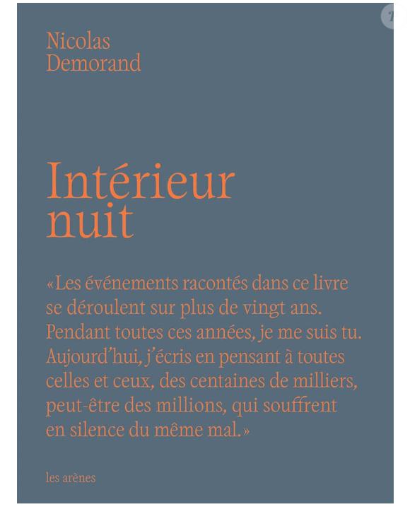"Intérieur nuit" de Nicolas Demorand, publié aux éditions Les Arènes en mars 2025.