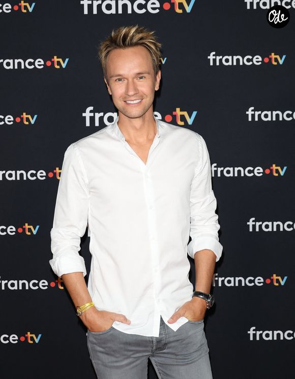 Cyril Féraud au photocall pour la conférence de presse de rentrée de France TV à la Grande Halle de la Villette à Paris, France, le 11 juillet 2023. © Coadic Guirec/Bestimage