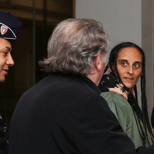 Gérard Depardieu et sa fille Roxane au procès de Gérard Depardieu pour agressions sexuelles sur deux femmes lors d'un tournage de film en 2021, au tribunal correctionnel de Paris le 26 mars 2025. © Denis Guignebourg / Bestimage