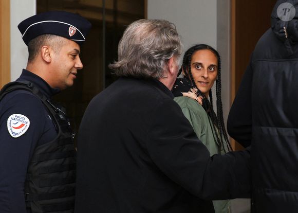 Gérard Depardieu et sa fille Roxane au procès de Gérard Depardieu pour agressions sexuelles sur deux femmes lors d'un tournage de film en 2021, au tribunal correctionnel de Paris le 26 mars 2025. © Denis Guignebourg / Bestimage
