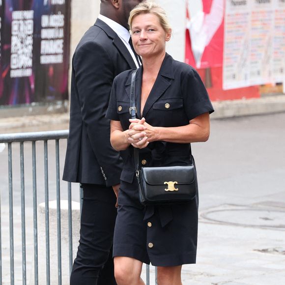 Anne-Elisabeth Lemoine lors des obsèques à l'église Saint Roch à Paris, France, le 24 juillet 2023, de la chanteuse et actrice d'origine britannique Jane Birkin, décédée le 16 juillet 2023 à Paris à l'âge de 76 ans. Photo by Jerome Domine/ABACAPRESS.COM