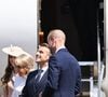 Le prince William, prince de Galles, et Catherine (Kate) Middleton, princesse de Galles, accueillent le couple présidentiel français le président Emmanuel Macron et sa femme la Première Dame Brigitte Macron à l'aéroport Station RAF de Northolt, à Ruislip, Royaume Uni, le 8 juillet 2025. À l'invitation de Leurs Majestés le roi et la reined'Angleterre, le président français et Madame la Première effectueront une visite d'État au Royaume-Uni du 8 au 10 juillet 2025. © Jeanne Accorsini/Pool/Bestimage