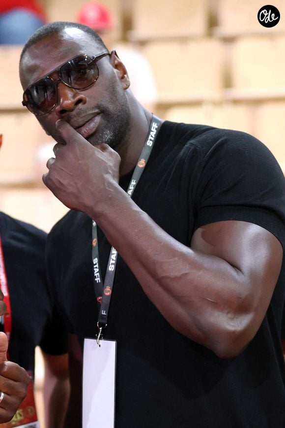 L'acteur français et co-président du Paris Basketball Omar Sy assiste au match 4 de basket-ball de la finale du Championnat de France Elite entre l'AS Monaco et le Paris Basketball (80-74) à la Salle Gaston Medecin, à Monaco, le 22 juin 2025. © Stephane Pillaud/Psnewz/Bestimage