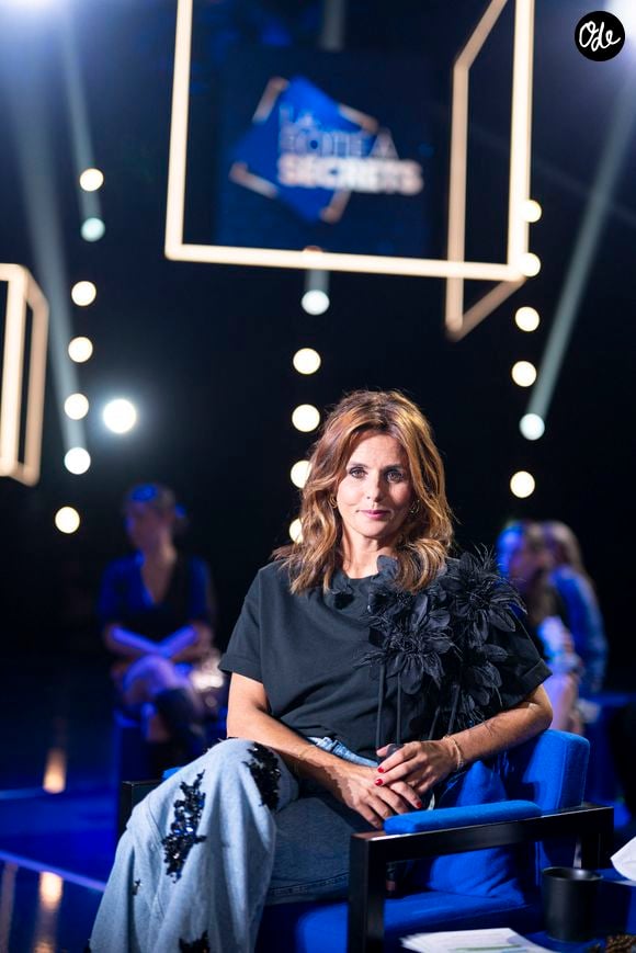 Faustine Bollaert lors de l'enregistrement de l'émission "La Boîte à secrets", présentée par F.Bollaert et diffusée le 3 octobre 2025 sur France 3, dans les studios du Lendit à Saint-Denis, Seine Saint-Denis, France, le 9 septembre 2025. Pierre Perusseau/Bestimage