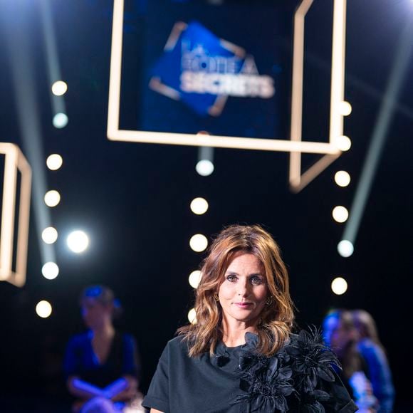 Faustine Bollaert lors de l'enregistrement de l'émission "La Boîte à secrets", présentée par F.Bollaert et diffusée le 3 octobre 2025 sur France 3, dans les studios du Lendit à Saint-Denis, Seine Saint-Denis, France, le 9 septembre 2025. Pierre Perusseau/Bestimage