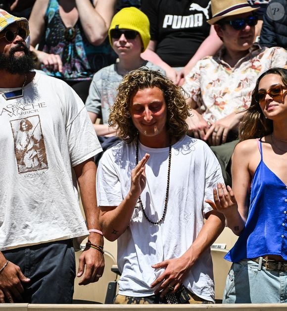 Joakim Noah, Jenaye Noah et Joalukas Noah - Concert de Yannick Noah lors des internationaux de France de Tennis de Roland Garros 2023 à Paris le 27 mai 2023. © Matthieu Mirville/Bestimage