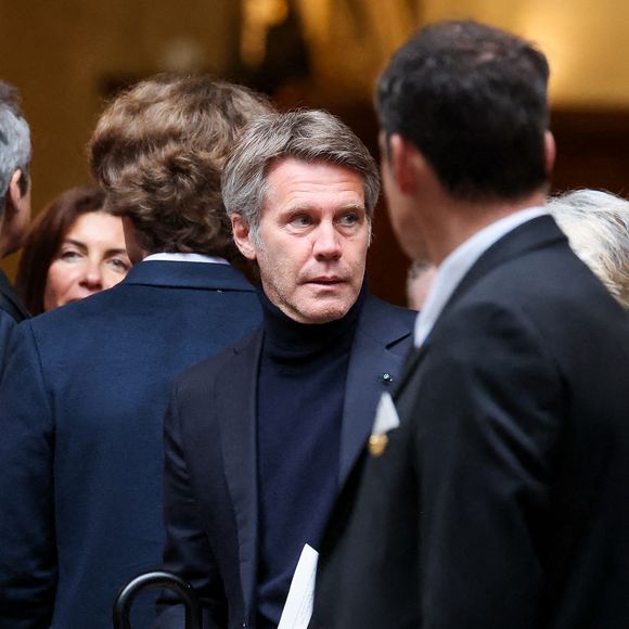 Le prince Emmanuel Philibert de Savoie - Sorties des obsèques de l'ancien ministre de la Culture Frédéric Mitterrand en l'Église Saint-Thomas d'Aquin à Paris. Le 26 mars 2024
© Moreau-Jacovides / Bestimage