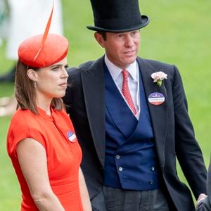 La princesse Eugenie d'York et son époux Jack Brooksbank lors de la cinquième et dernière journée du Royal Ascot, à l'hippodrome d'Ascot, dans le Berkshire, le 21 juin 2025.
© GOFF / BESTIMAGE