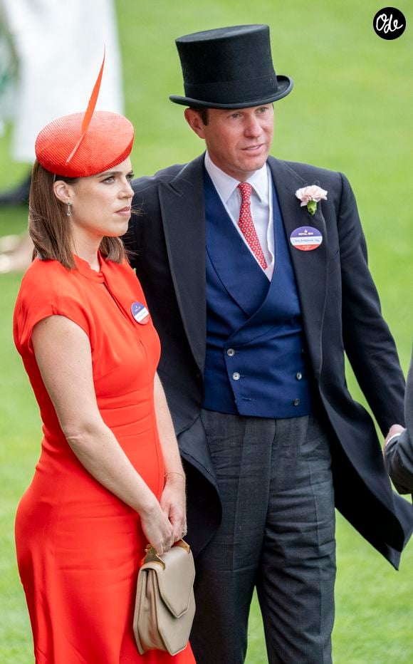 La princesse Eugenie d'York et son époux Jack Brooksbank lors de la cinquième et dernière journée du Royal Ascot, à l'hippodrome d'Ascot, dans le Berkshire, le 21 juin 2025.

© GOFF  / BESTIMAGE