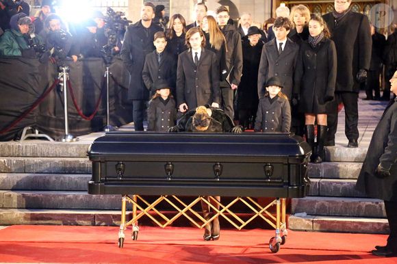 Atmosphère lors des funérailles de l'agent d'artistes canadien René Angelil, le mari de la chanteuse Céline Dion, qui ont eu lieu à la basilique Notre-Dame (où le couple s'est marié en 1994), à Montréal, au Canada, le 22 janvier 2016. Photo by Robin Psaila-Papixs Press/ABACAPRESS.COM