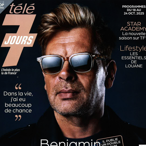 Benjamin Biolay en Une de "Télé 7 Jours", programmes du 18 au 24 octobre 2025.