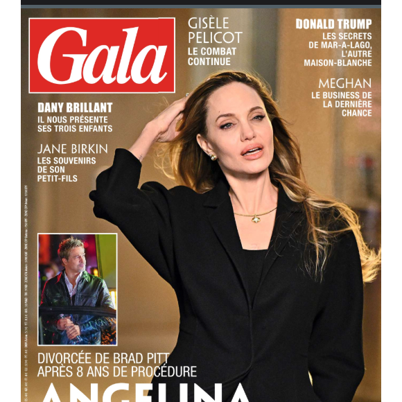 Angelina Jolie en couverture du magazine "Gala", numéro du jeudi 9 janvier 2025.