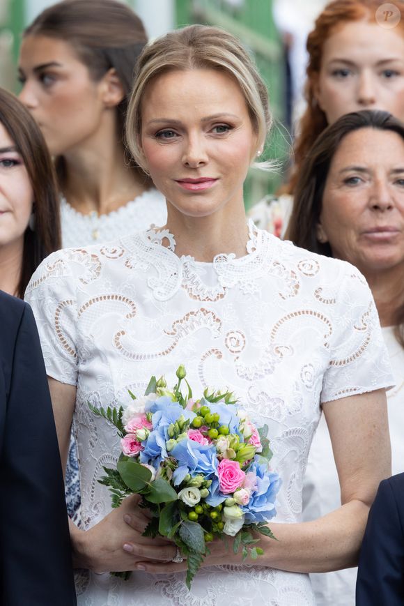 La princesse Charlène de Monaco avec ses enfants le prince Jacques de Monaco, marquis des Baux et la princesse Gabriella de Monaco, comtesse de Carladès au 'Pique-nique des Monégasques’, Monaco.6 septembre 2025 © Olivier Huitel/Pool Monaco/Bestimage