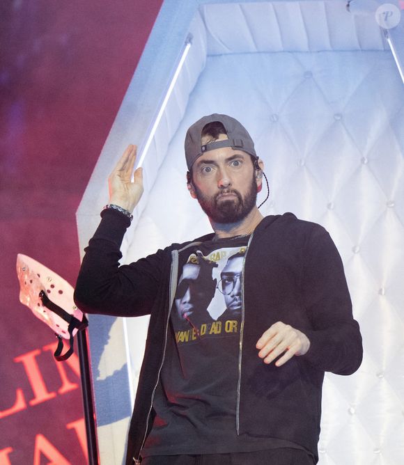 Eminem à la Germania Super Stage at F1 Austin Texas. © Hoss McBain/ZUMA Press Wire)