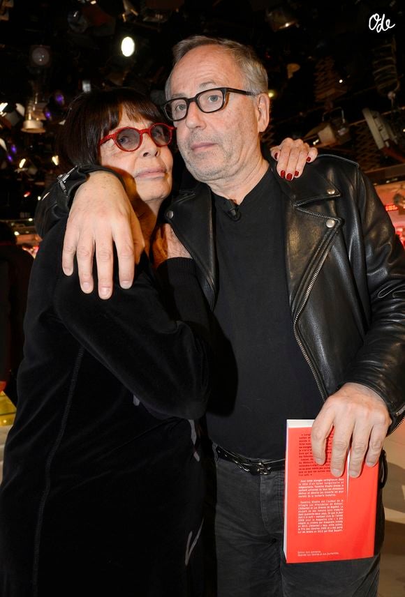Françoise Coquet et Fabrice Luchini - Enregistrement de l'émission "Vivement Dimanche" à Paris le 10 Novembre 2015 et qui sera diffusée le 15 Novembre 2015 ; Invité principal Nicolas Hulot. COADIC GUIREC / BESTIMAGE