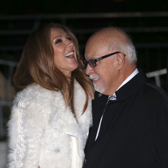 Celine Dion et Rene Angelil quittent leur hotel pour se rendre sur le plateau de l'emission TV "Vivement Dimanche" a Paris. Le 13 novembre 2013 (GENGIS / BESTIMAGE).