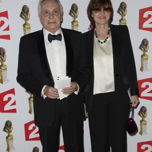 Michel Sardou et sa femme Anne-Marie Périer - La 26e nuit des Molières aux Folies Bergère à Paris, le 2 juin 2014. © COADIC GUIREC / BESTIMAGE
