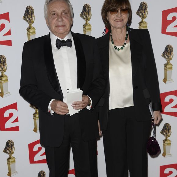Michel Sardou et sa femme Anne-Marie Périer - La 26e nuit des Molières aux Folies Bergère à Paris, le 2 juin 2014. © COADIC GUIREC / BESTIMAGE