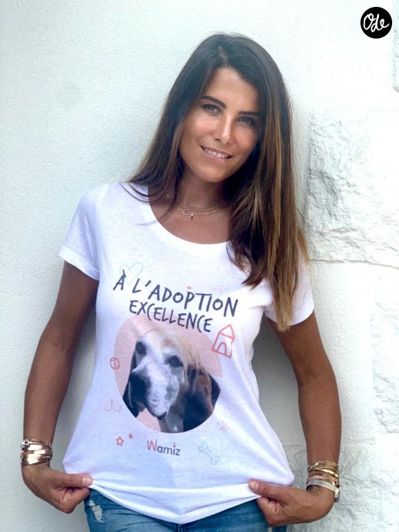 Karine Ferri ainsi qu'Éloïde Gossuin, Marilou Berry, Delphine Wespiser ont répondu à l'appel lancé le 21 septembre 2020 par Wamiz, le site sur les animaux de compagnie, pour participer à une campagne de solidarité en faveur de l'adoption. Photo par Wamiz/ ABACAPRESS.COM