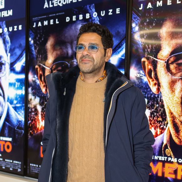 L'humoriste et acteur Jamel Debbouze au cinéma CGR-Villenave-d'Ornon en Gironde - France, pour l'avant-première du film "Mercato" du réalisateur Tristan Séguéla, le 14 février 2025. ©Jean-Marc Lhomer/Bestimage.