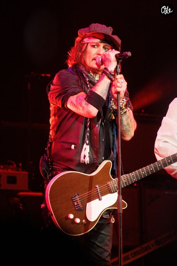 Johnny Depp - Concert du groupe Hollywood Vampires à l'Adidas Arena à Paris le 26 août 2026. © Jasmine Aissaoui / Bestimage